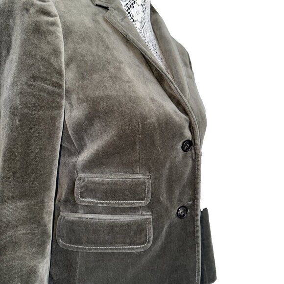 J. Crew Schoolboy Sage Velvet Single Breasted 2 Button Blazer,Jacket size 2 - Picture 4 of 15